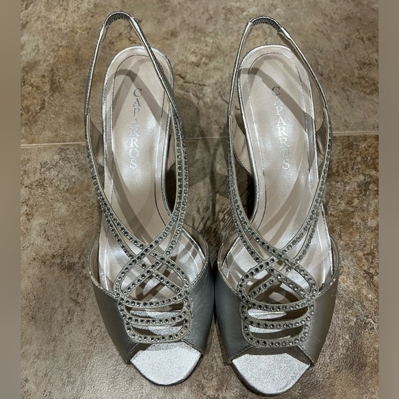 Caparros Dressy Silver Heels - Picture 2 of 4